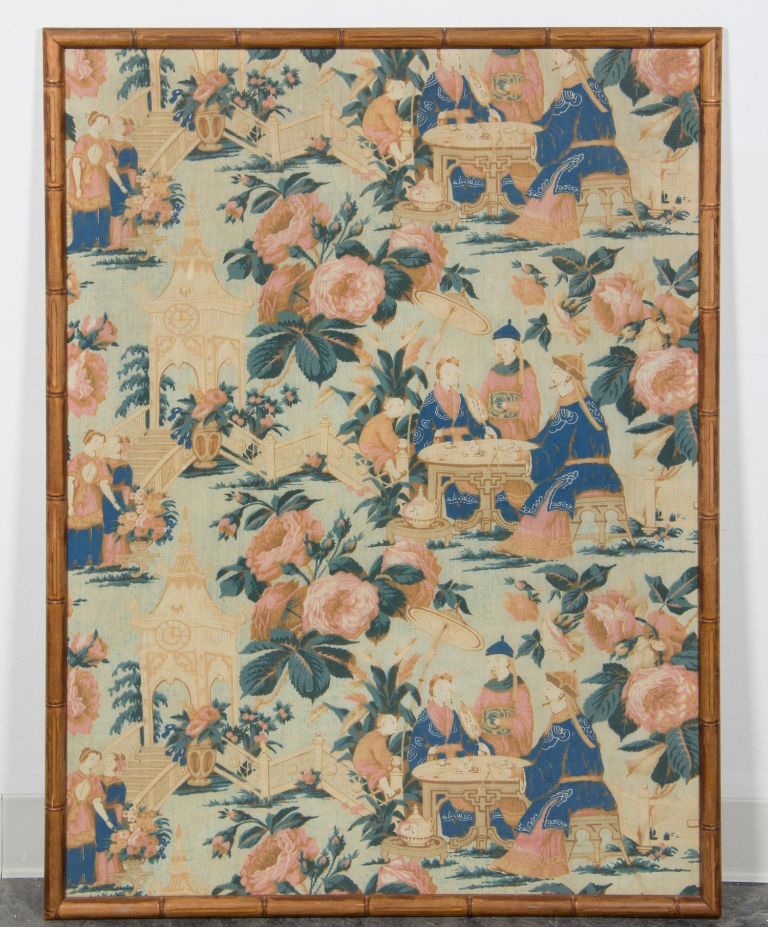 A Chinese Printed Linen Panel Height 39 1/2 x width 29 inches. — 20TH CENTURY