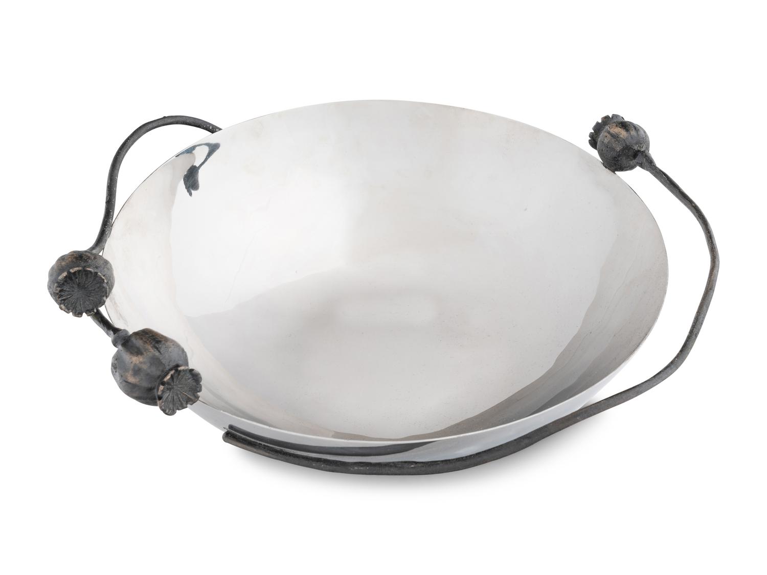 A Michael Aram Stainless Steel and Patinated Bronze Bowl