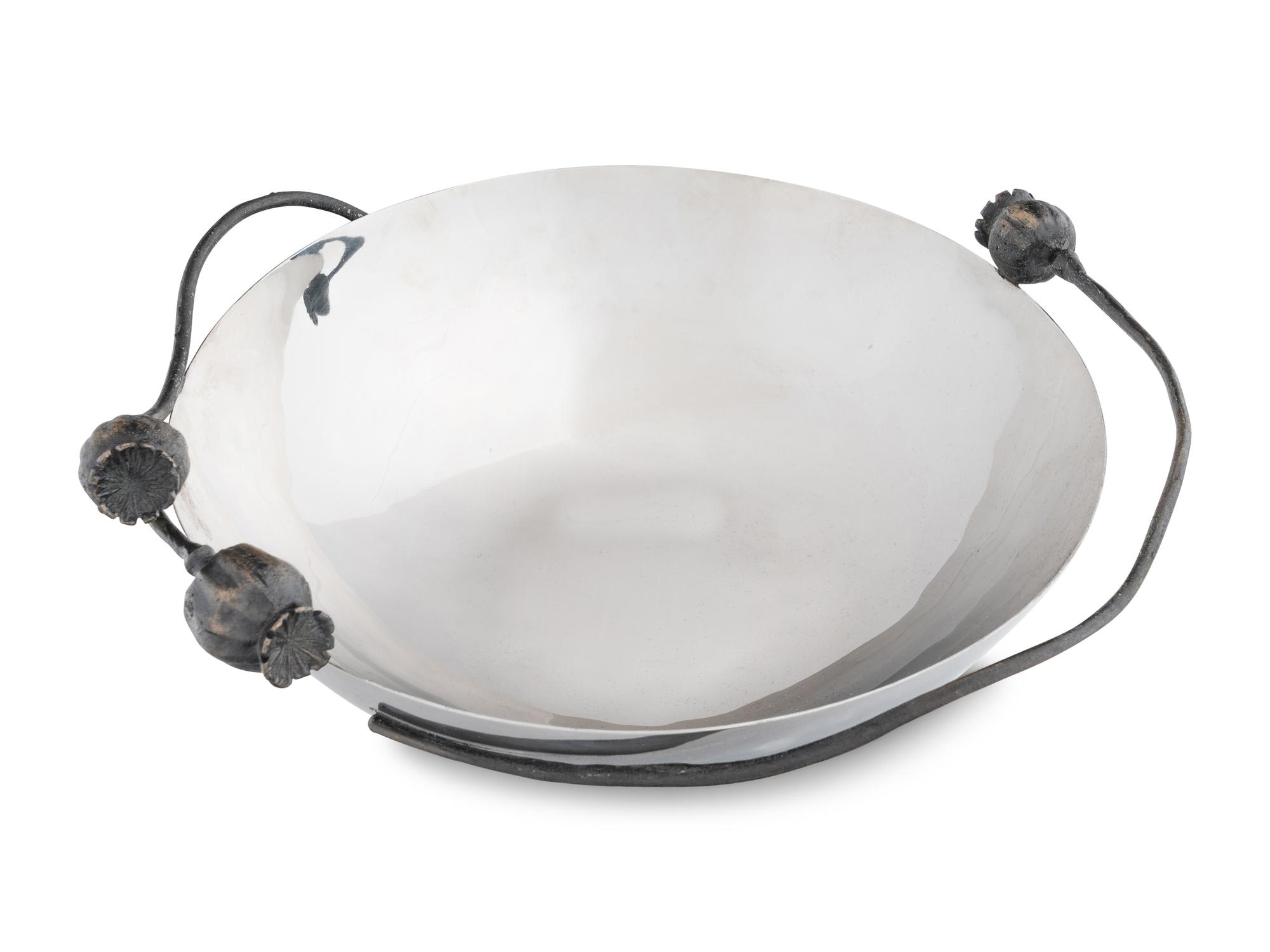 A Michael Aram Stainless Steel and Patinated Bronze Bowl