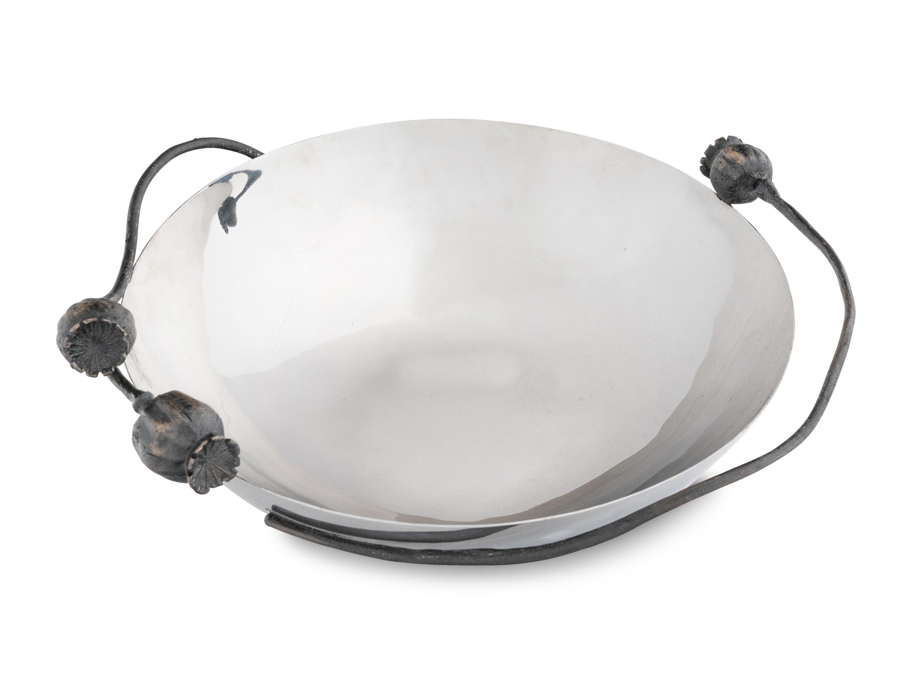 A Michael Aram Stainless Steel and Patinated Bronze Bowl