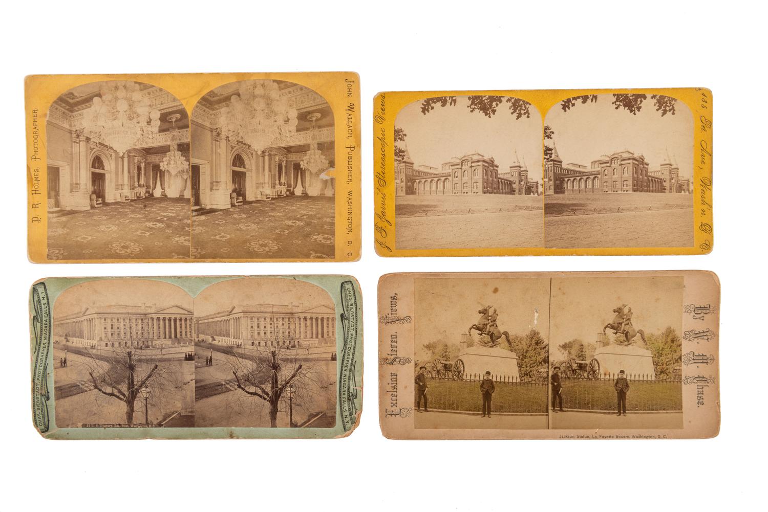 [EARLY PHOTOGRAPHY] - [POLITICS]. An extensive collection of stereoviews of Lincoln, McKinley, and Washington, DC.