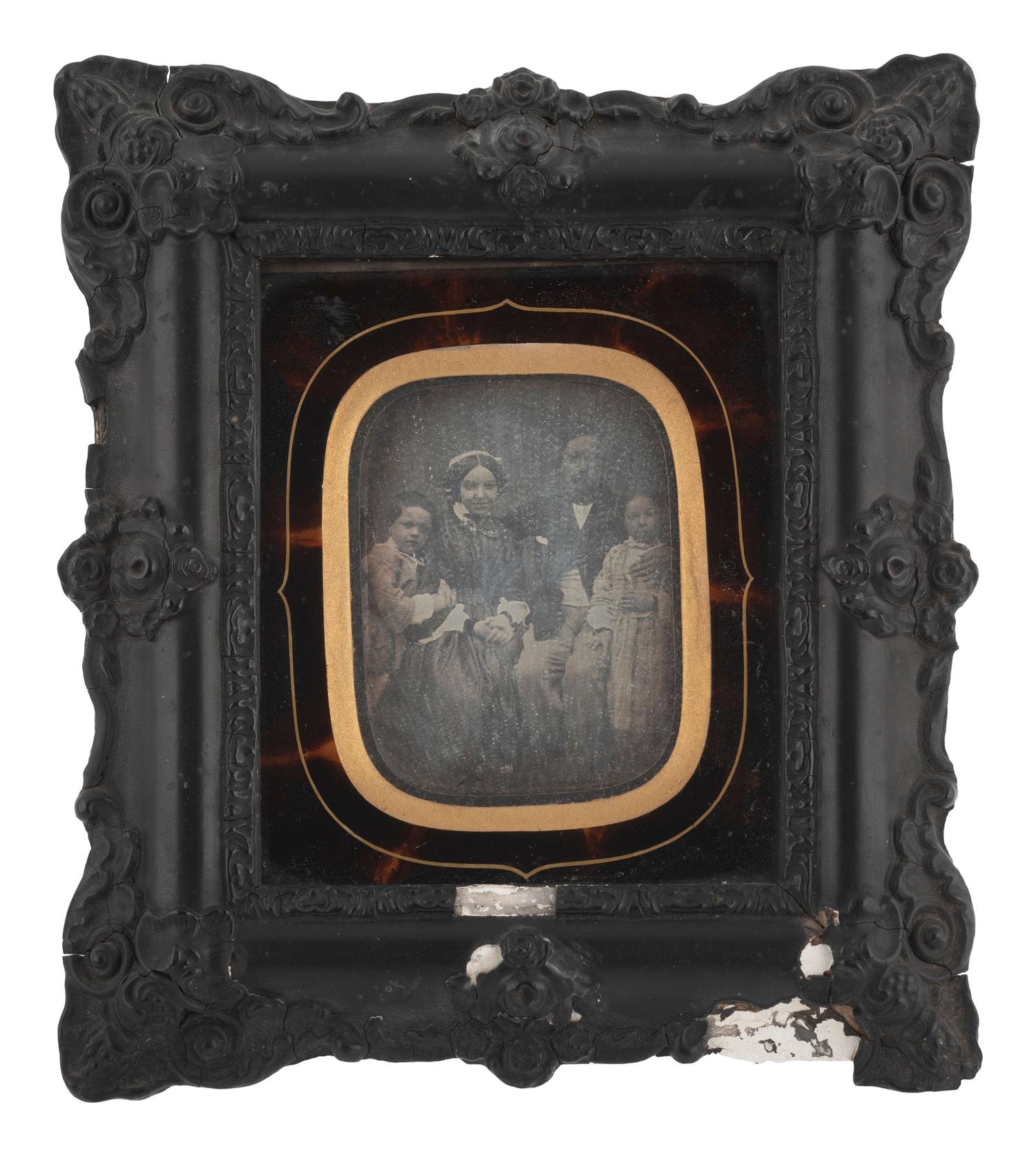[EARLY PHOTOG.]. 13 daguerreotypes in rectangular wall frames, some with French Daguerreian labels.