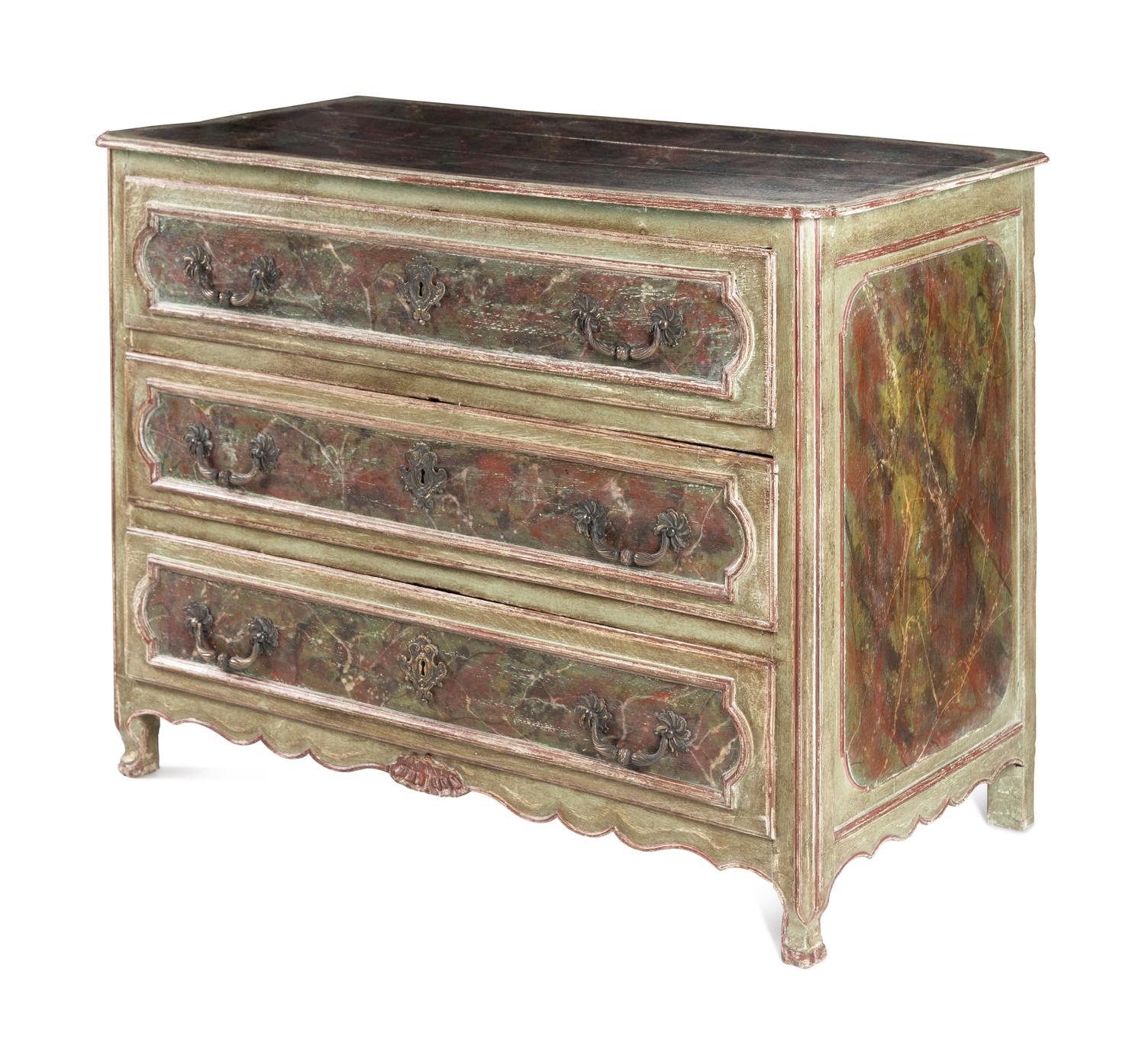 An Italian Painted Chest of Drawers