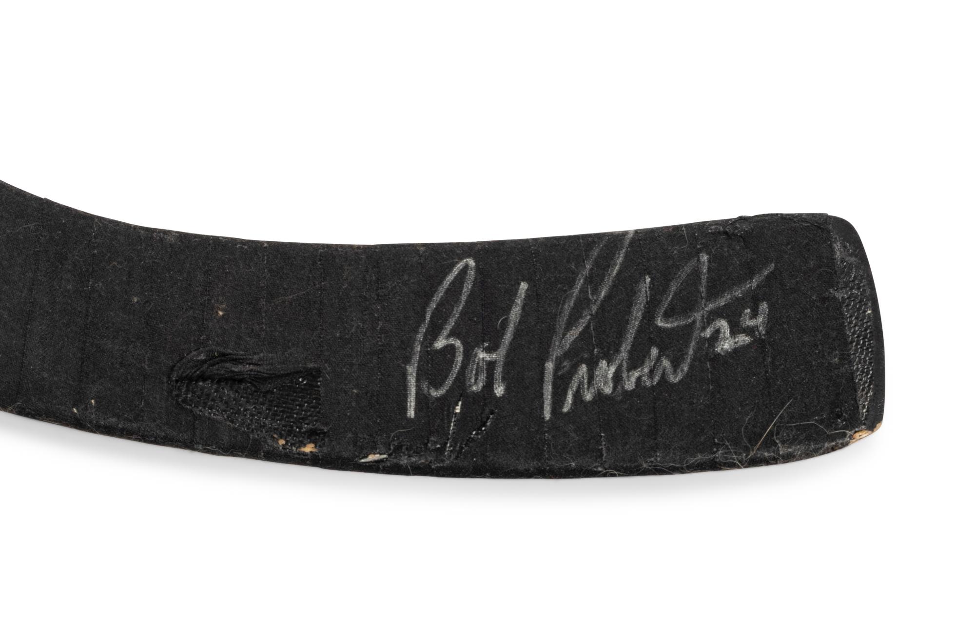 A Bob Probert Signed Autograph Game Used / Issued Hespeler Hockey Stick