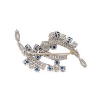 DIAMOND AND SAPPHIRE BROOCH