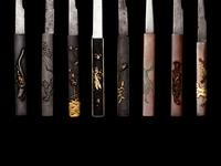 Eight Mixed Metal Kozuka with Kogatana Blades