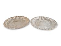 A Pair of American Silver Scalloped Trays — Gorham, 20th Century