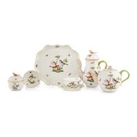 A Collection of Herend Rothschild Bird Porcelain Articles