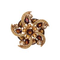 SONIA B., CITRINE AND YELLOW SAPPHIRE BROOCH