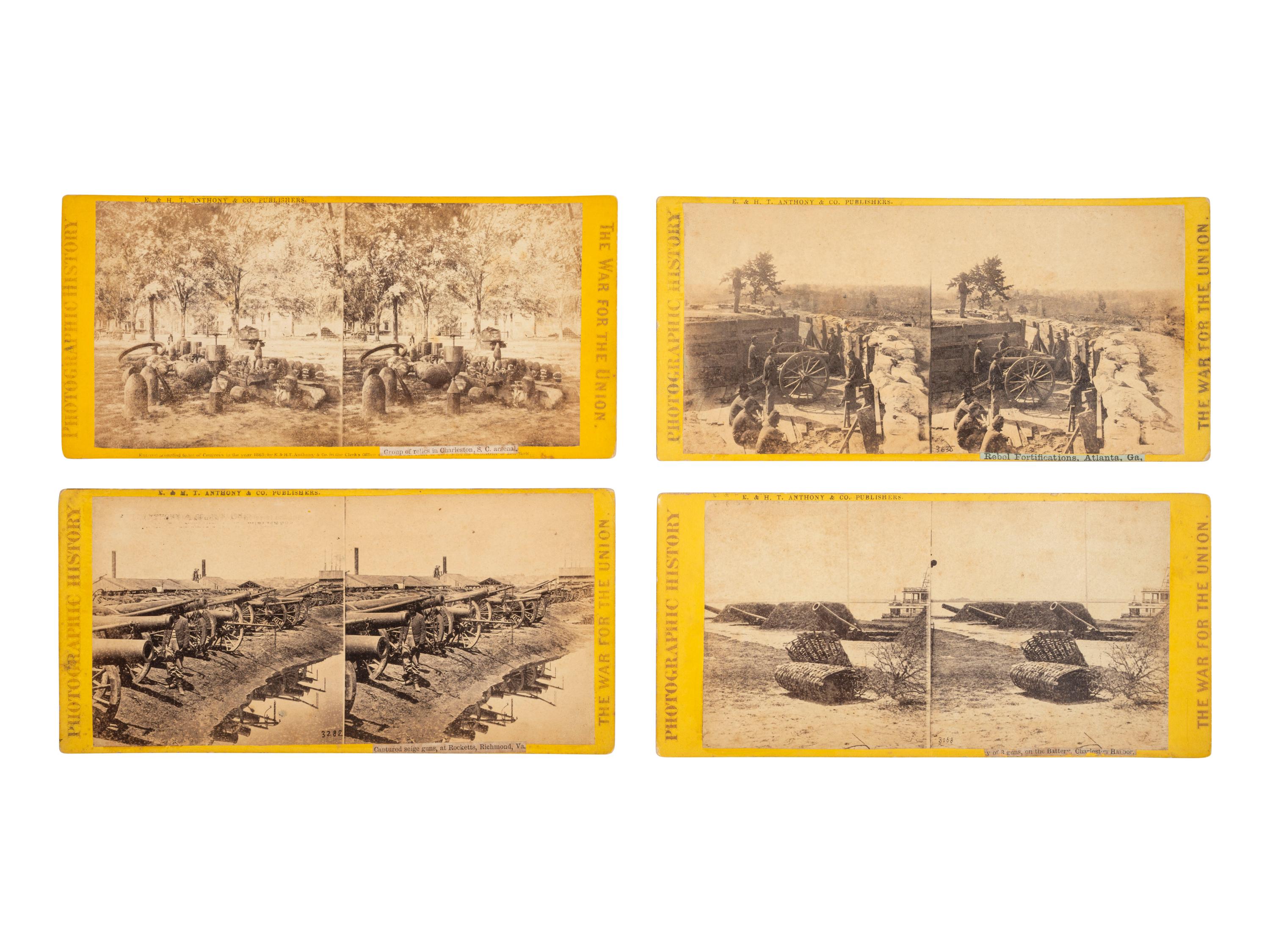 [CIVIL WAR]. 16 stereoviews featuring artillery and munitions. New York: E. & H. T. Anthony & Co.