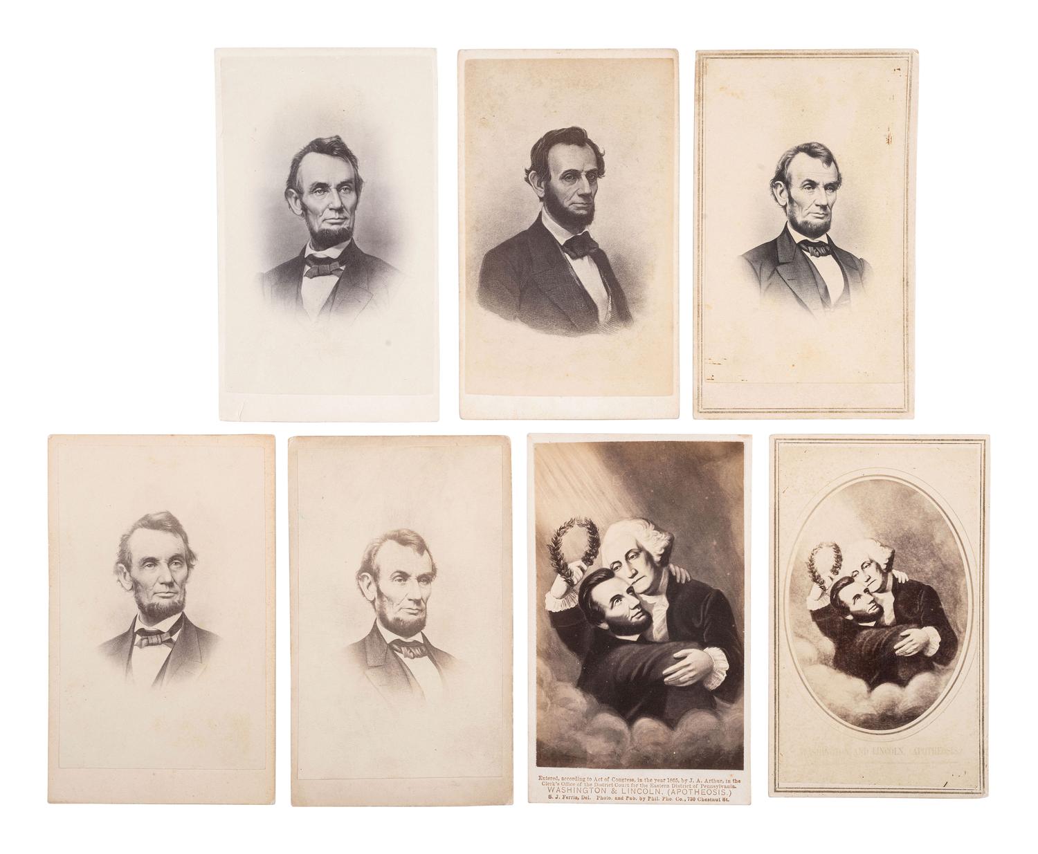 [LINCOLNIANA]. BRADY, photog. CDV portrait of Abraham Lincoln. New York: E. & H.T. Anthony, [1864].