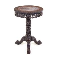 A Chinese Export Carved Hardwood Table