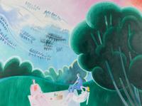 A group of three paintings ( Le pique-nique , Le paon , and Devant le port )
