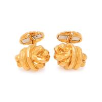 HENRY DUNAY, YELLOW GOLD CUFFLINKS