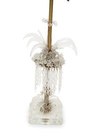 A Pair of Venetian Style Table Lamps with Blown Glass Prisms