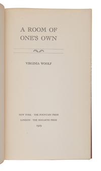 WOOLF, Virginia (1882-1941). A Room of One's Own . New York: The Fountain Press, London: Hogarth Press, 1929.