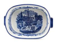 An English Transfer-Decorated Stoneware Basin