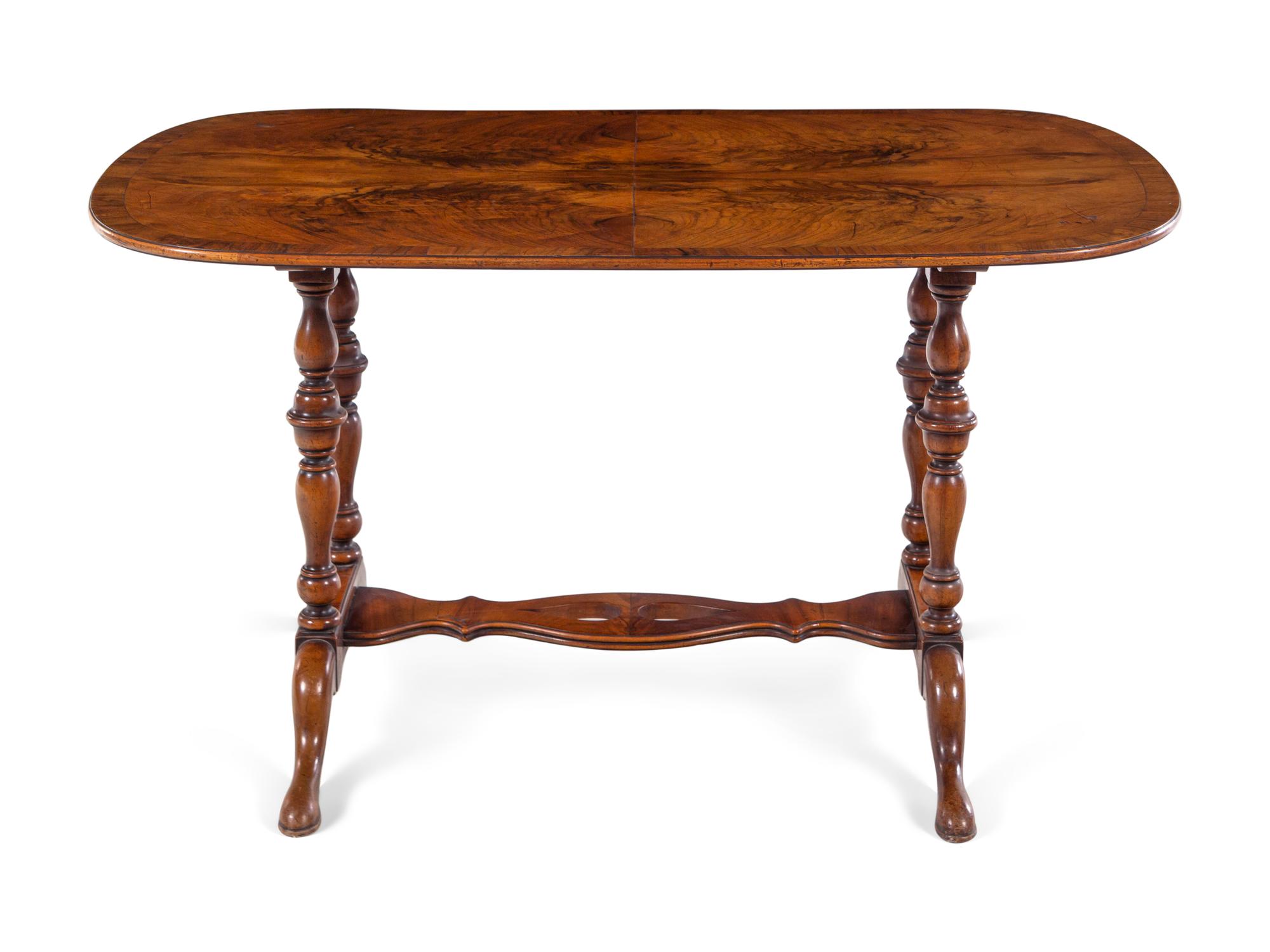 A Continental Burlwood Table