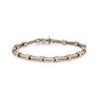 BICOLOR GOLD AND DIAMOND BRACELET
