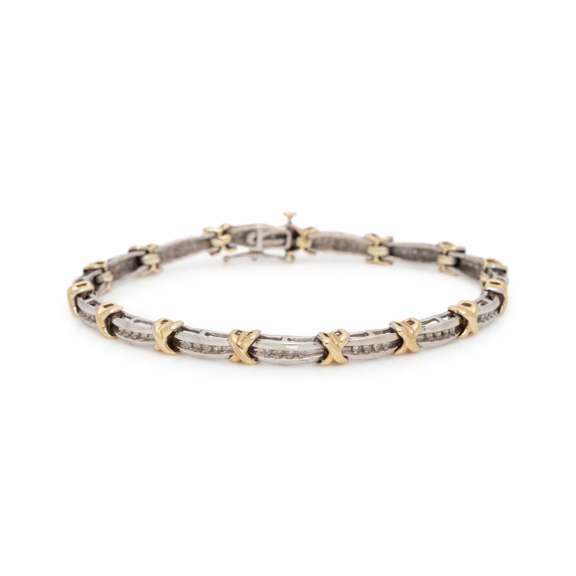 BICOLOR GOLD AND DIAMOND BRACELET