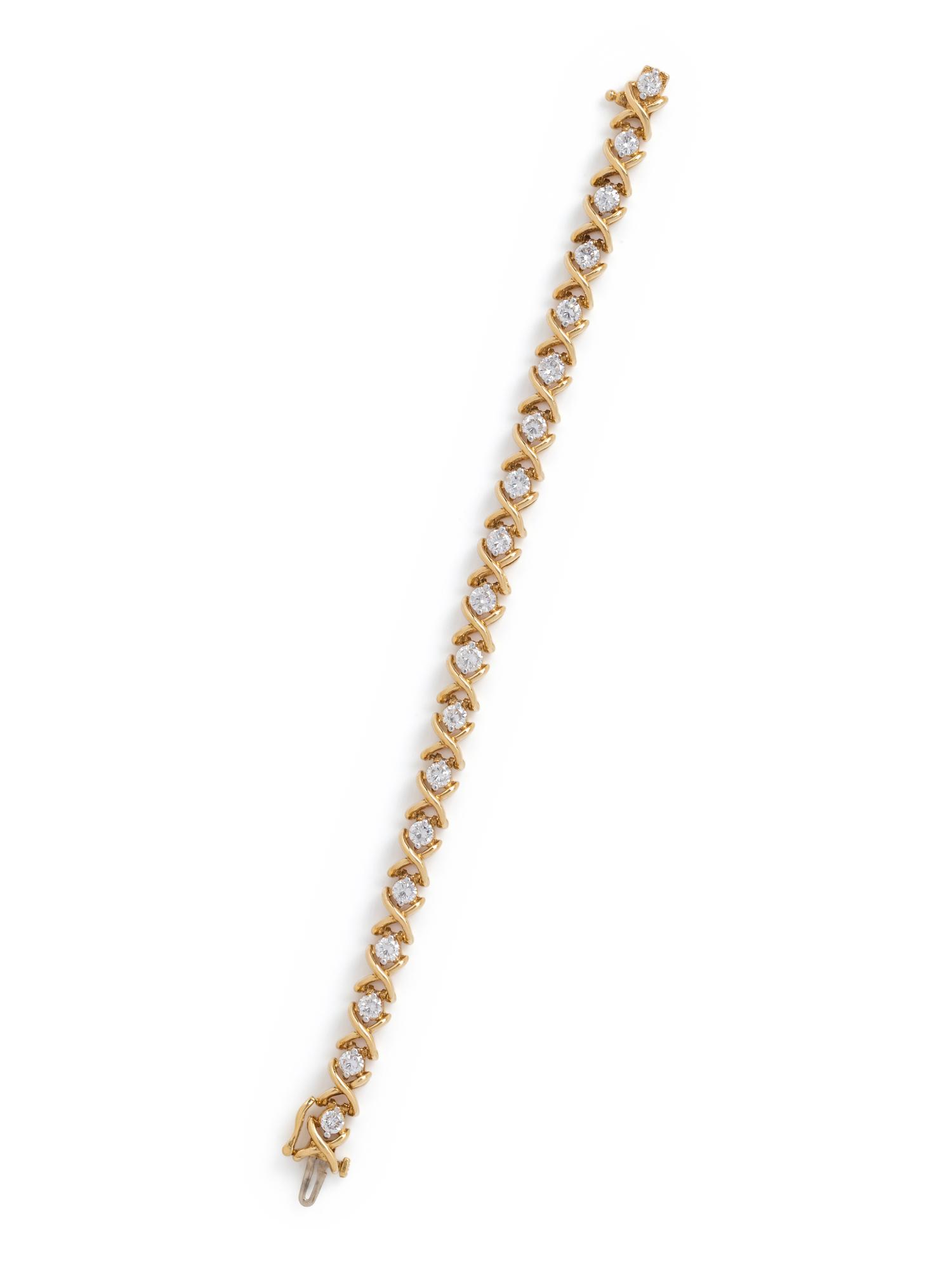 YELLOW GOLD AND DIAMOND BRACELET