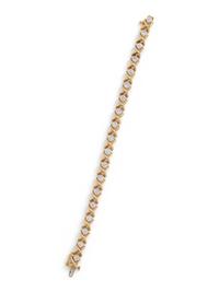 YELLOW GOLD AND DIAMOND BRACELET