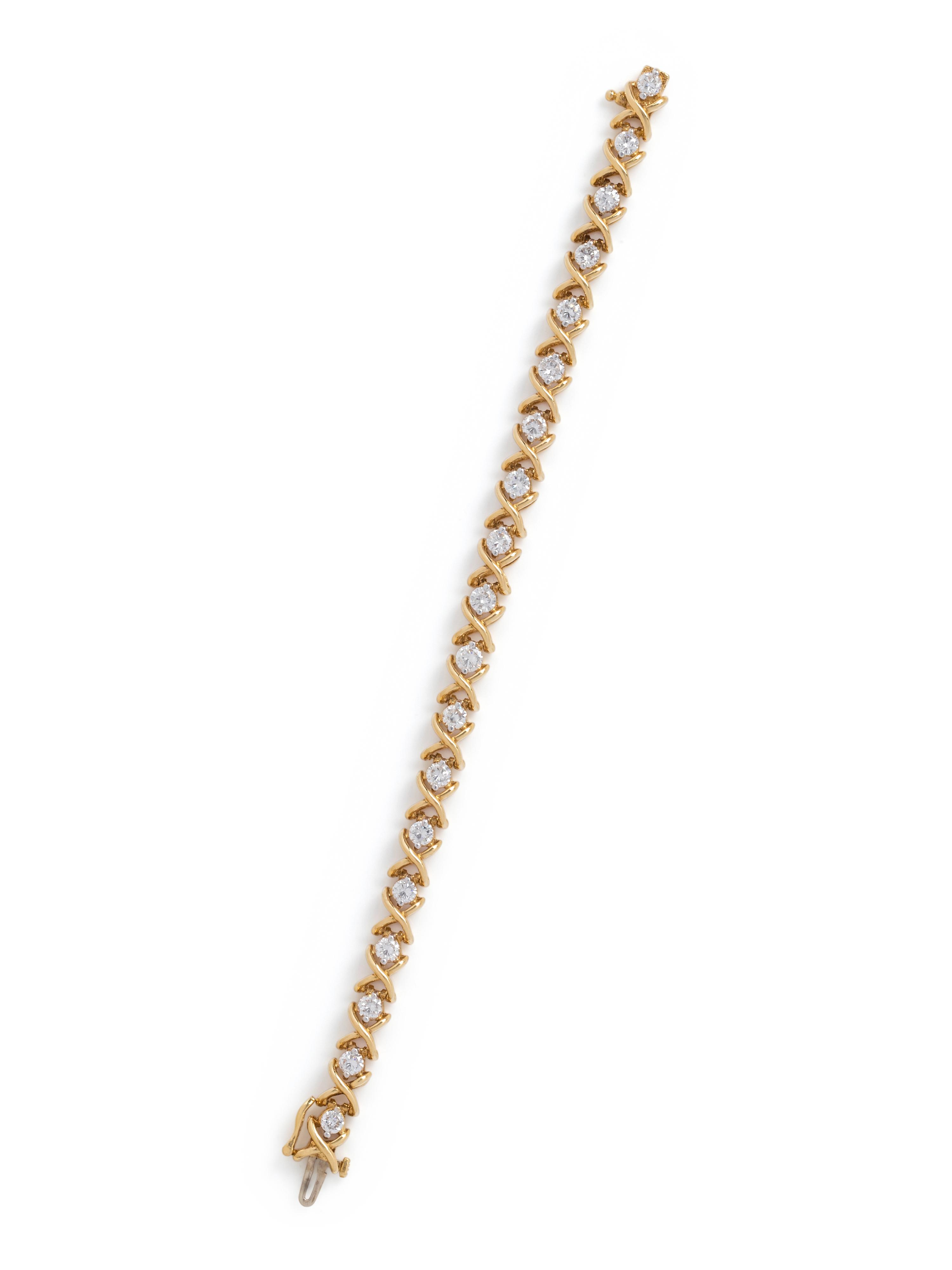 YELLOW GOLD AND DIAMOND BRACELET
