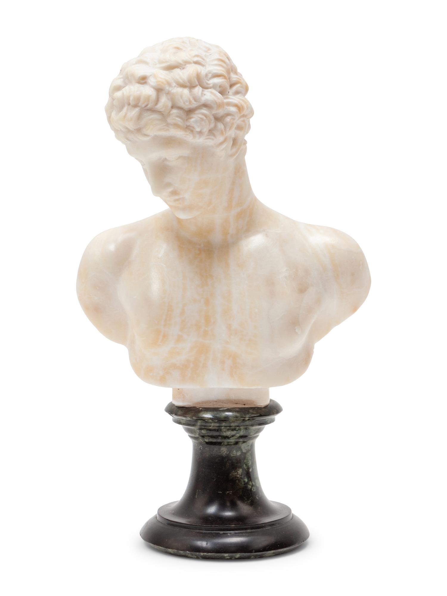 An Italian Alabaster and Marble Bust