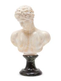 An Italian Alabaster and Marble Bust