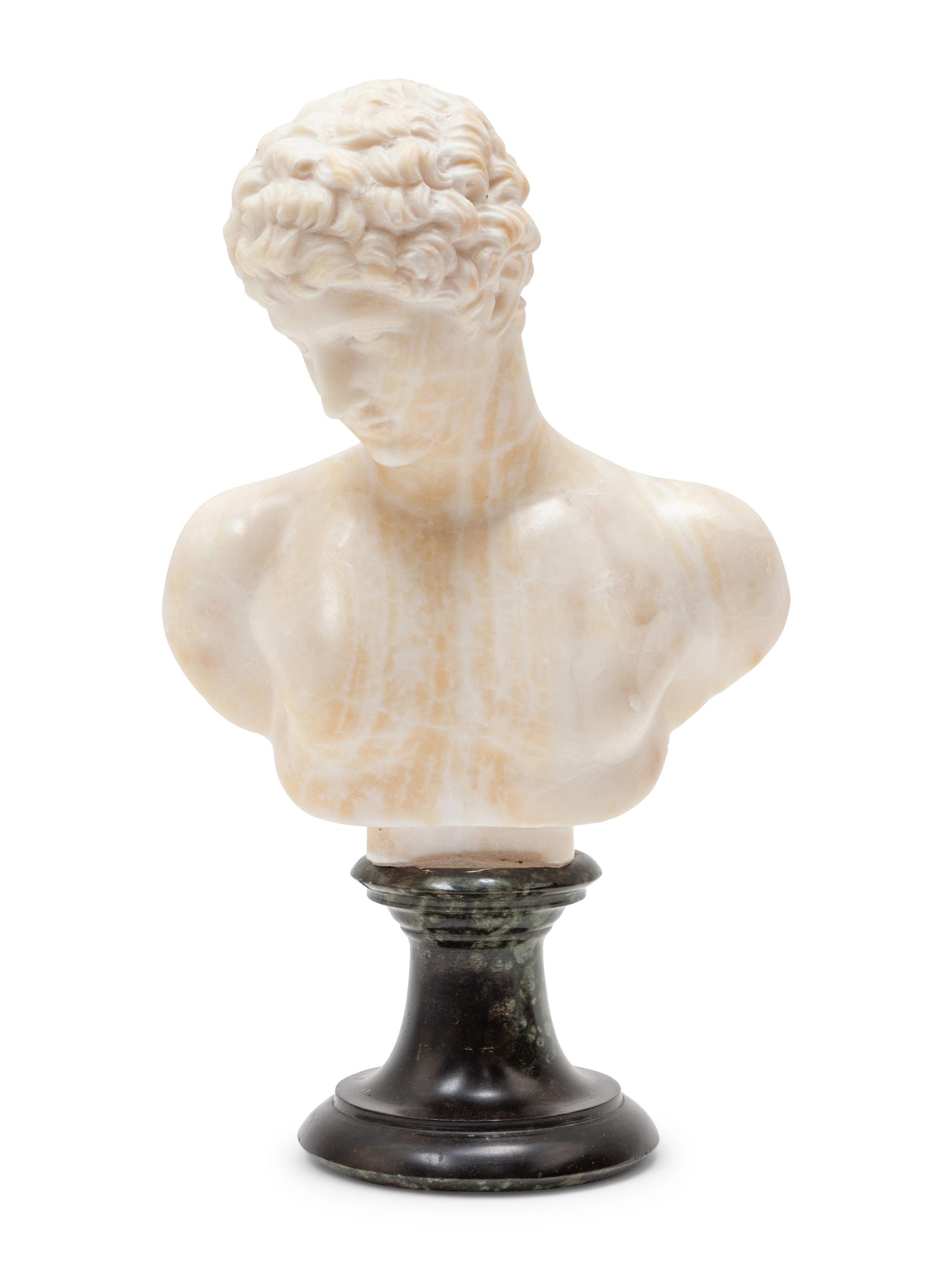 An Italian Alabaster and Marble Bust