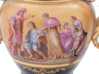 A Pair of Vienna Style Porcelain Urns