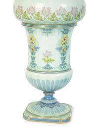 A Pair of Sevres Hard Paste Porcelain Lidded Vases in the Art Nouveau Taste — CIRCA 1893