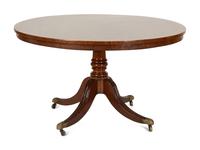 A Regency Figured Mahogany Crossbanded Center Table — 19th Century