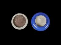 Two Chinese enameled Yixing stoneware brush washers 彩陶筆洗兩件
