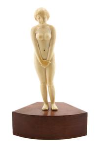 A Continental Ivory Figure, Height of figure 7 3/4 inches.