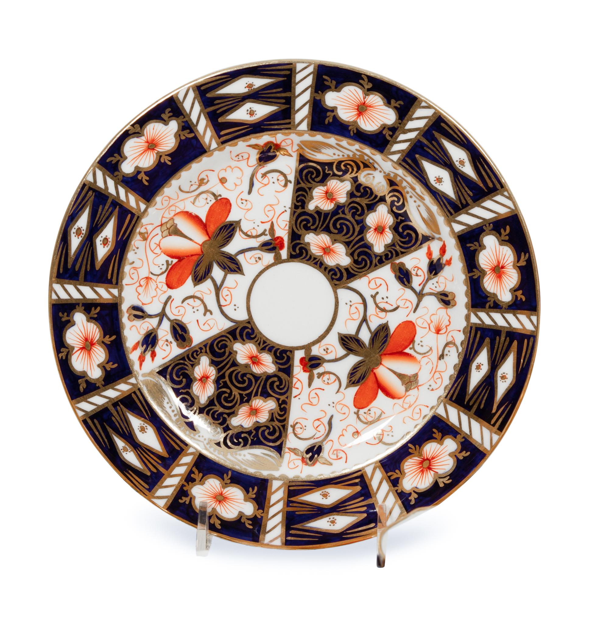 A Group of Royal Crown Derby Porcelain Dessert Service Articles