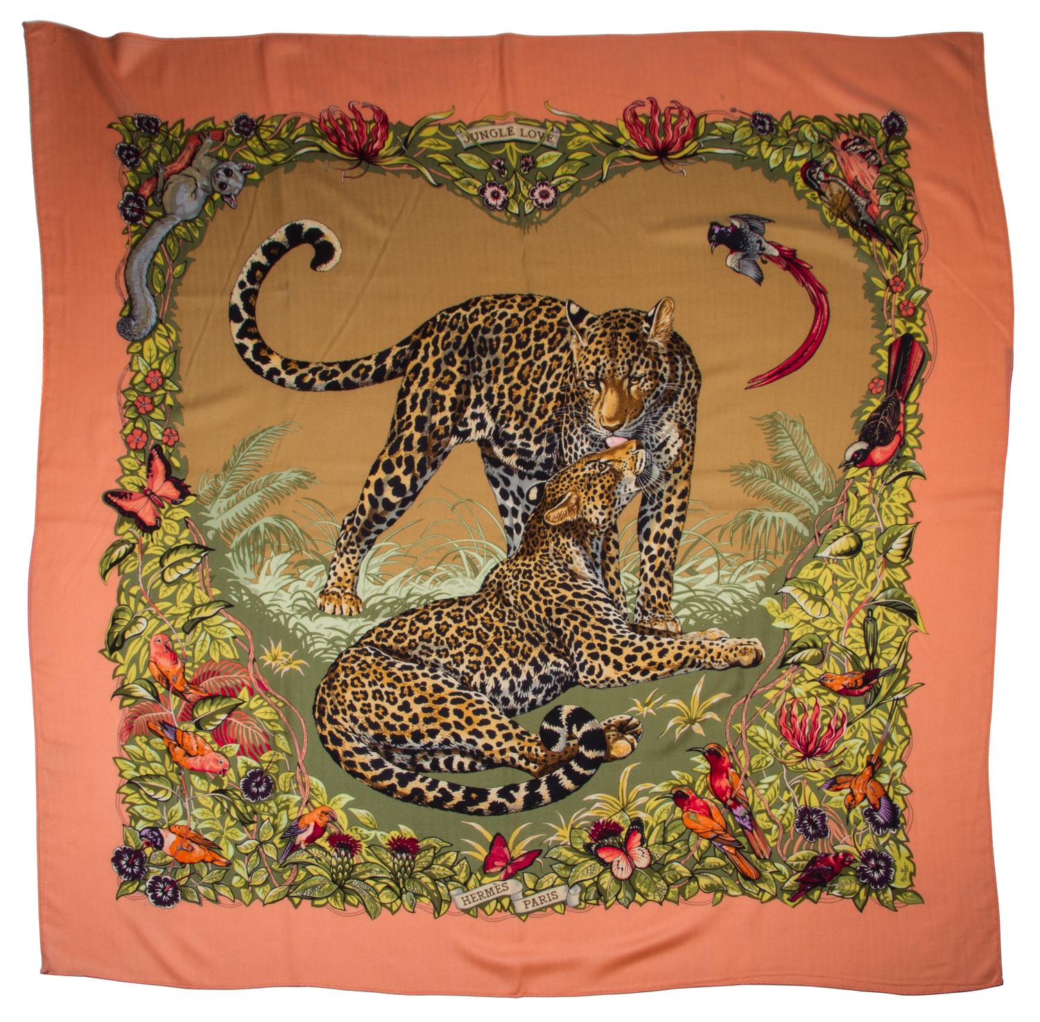 An Hermes 125cm Silk Cashmere Scarf,