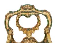 A Pair of Venetian Grotto Style Paint Decorated Armchairs