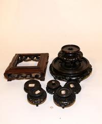 A Group of Thirty-Four Stands Diameter of largest 7 1/2 inches.