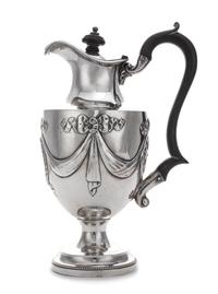 An Edward VII Silver Ewer, Williams Birmingham Ltd., Birmingham, 1904, of baluster form, the body worked with ribbons and festoon motif