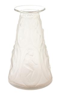 R. Lalique Frosted Glass Cammees Vase Height 10 x diameter 6 1/4 inches. — CIRCA 1923
