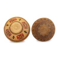 Navajo Wedding Basket and Jicarilla Apache Polychrome Basket