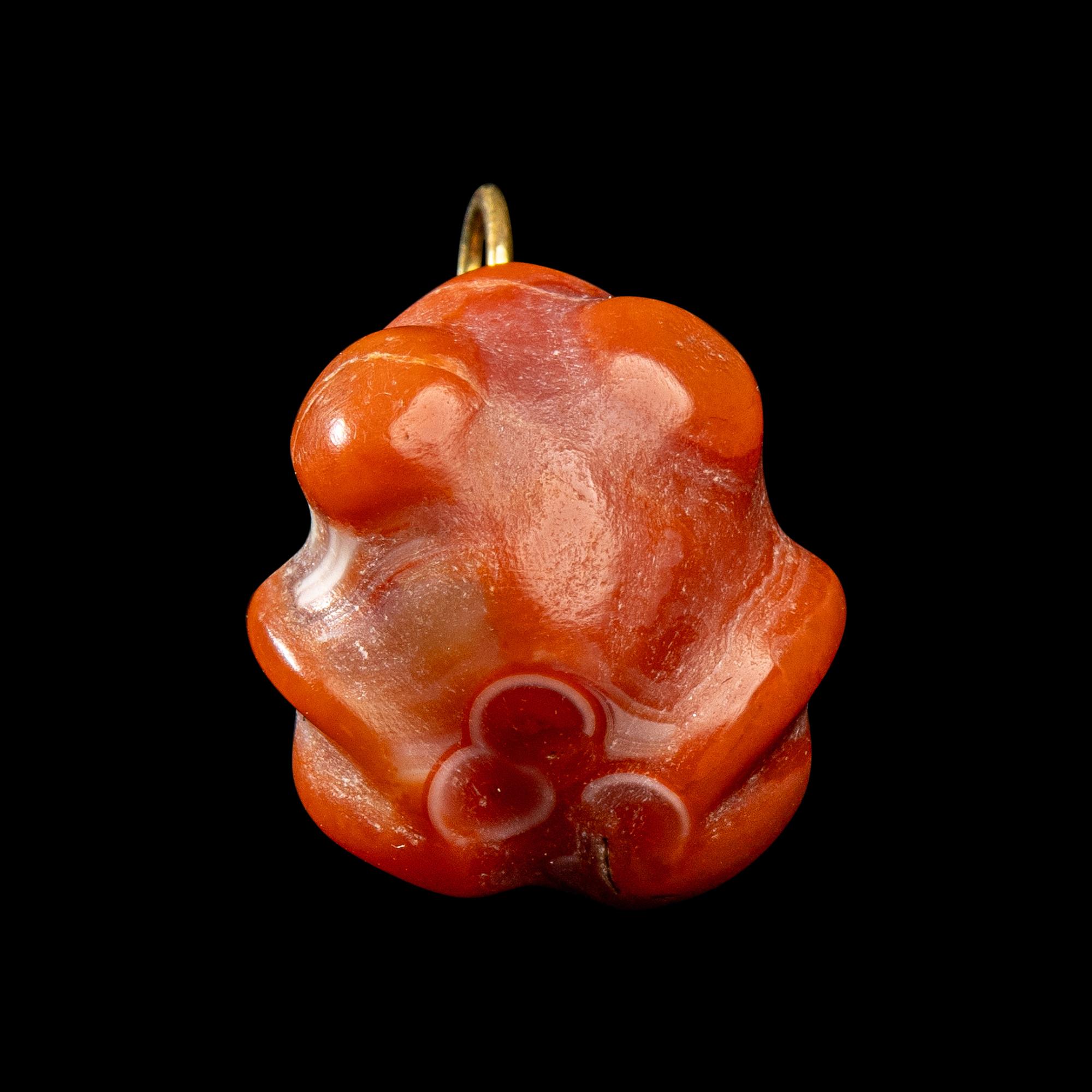 A Costa Rican Carnelian Zoomorphic Pendant