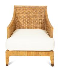 A Baker-McGuire St. Germain Rattan Lounge Chair