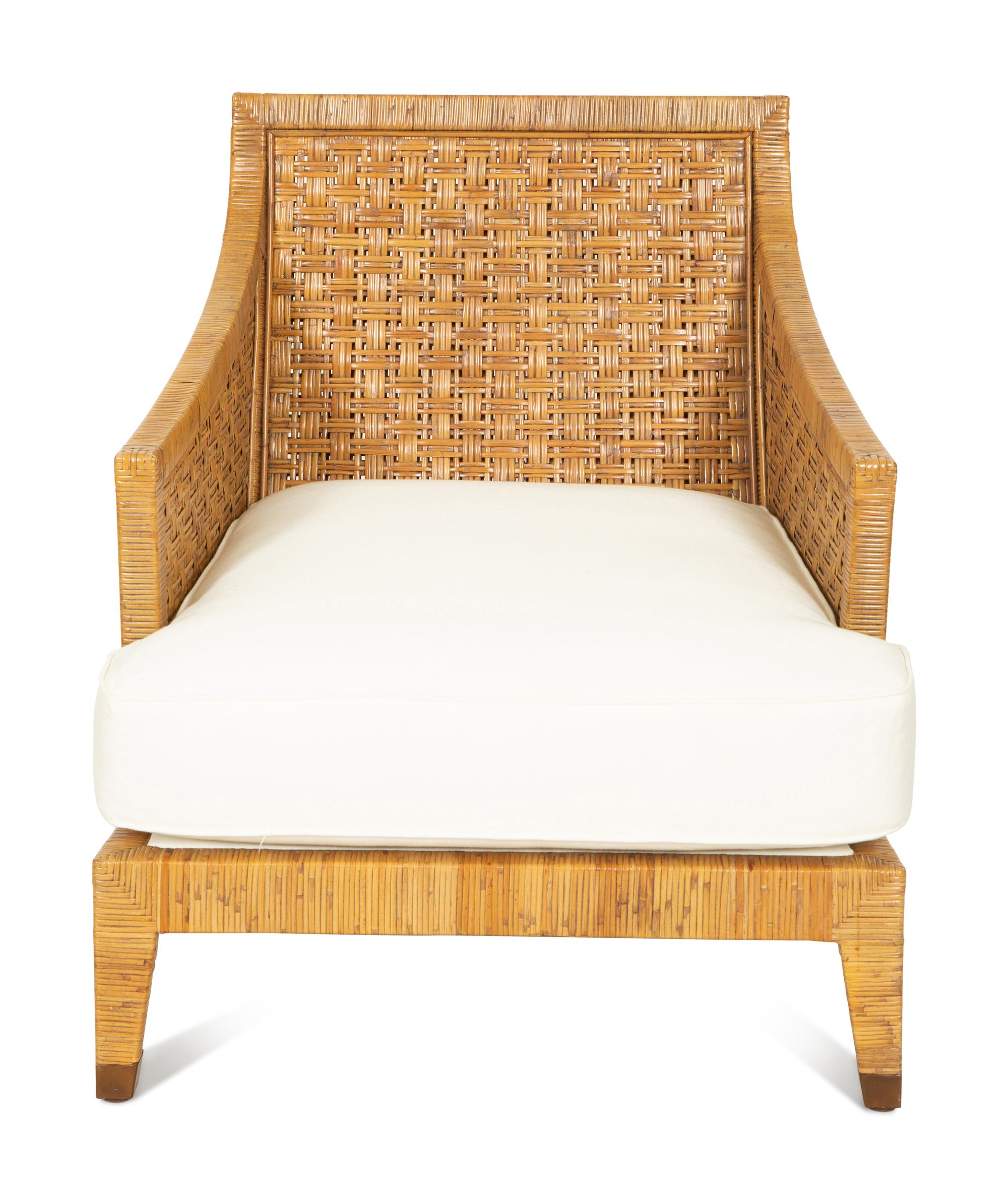 A Baker-McGuire St. Germain Rattan Lounge Chair