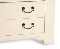 A Painted Raffia Chest of Drawers in the Manner of Karl Springer