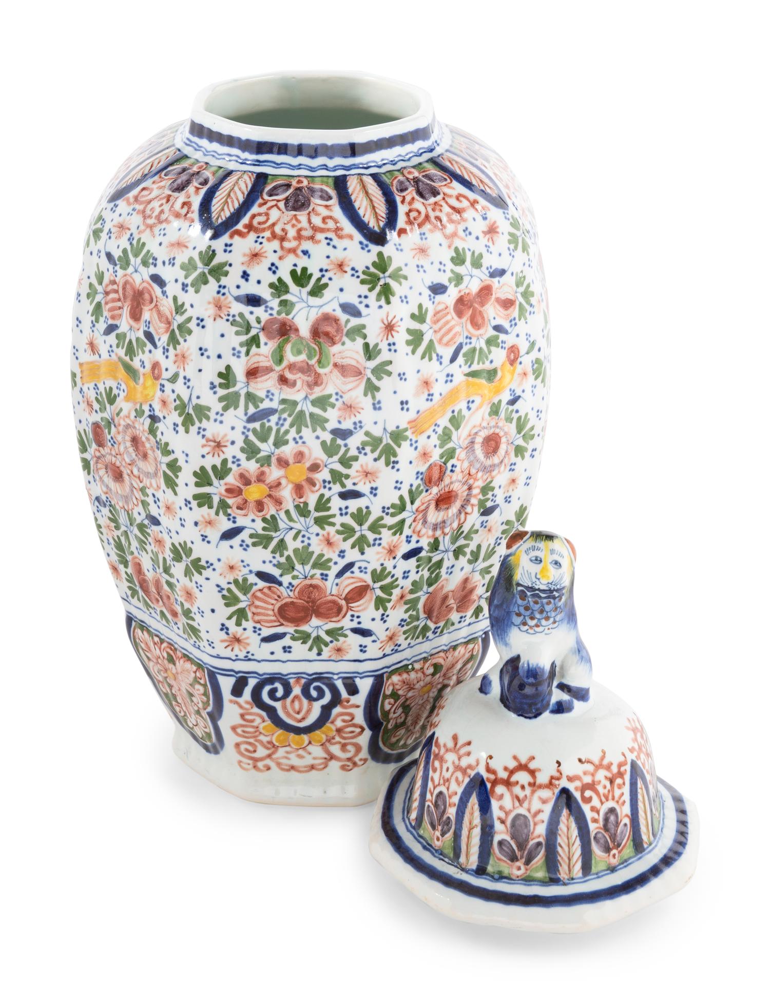 A Delftware Jar and Lid