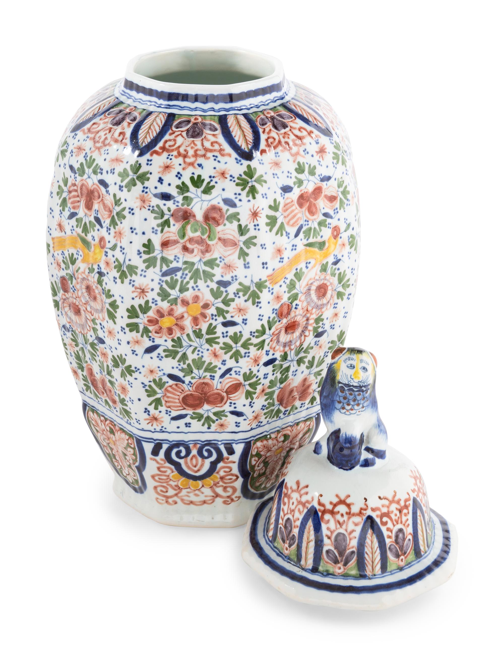 A Delftware Jar and Lid