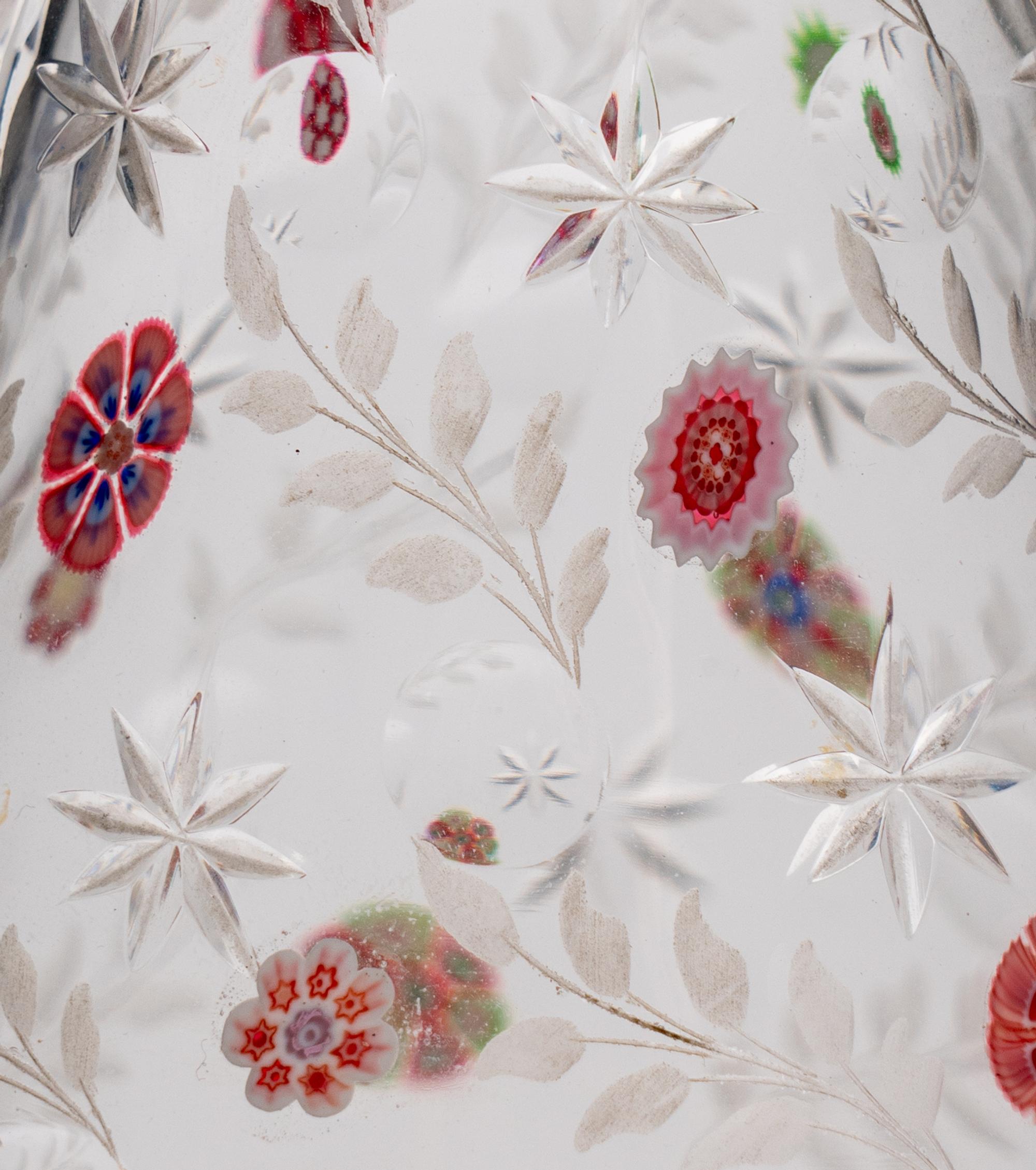 A Bohemian Cut Glass Vase