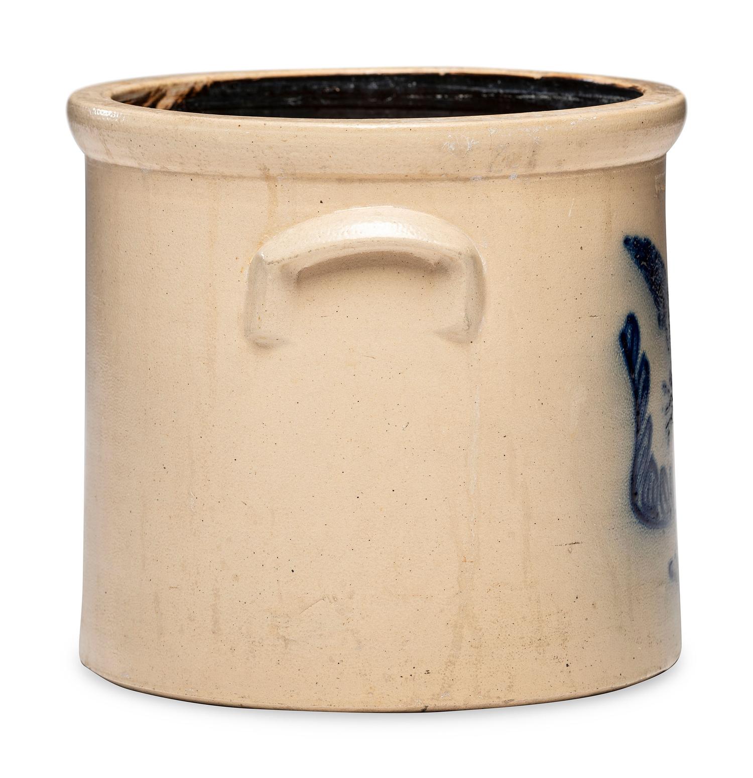 A White's Pottery Two-Gallon Stoneware Eagle Crock